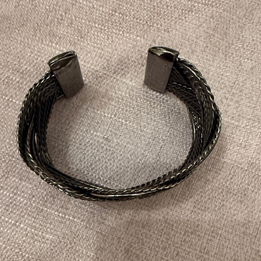 Braided Silver-Tone Bracelet - Picture 2 of 3